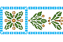 Бордюр из лавровых листьев (под мозаику) - трафареты бордюров с узорами