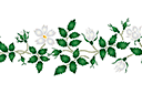Шиповниковый бордюр - трафареты цветов
