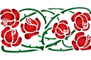 Колючая роза - трафареты цветов розы