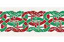 Сплетенные змеи (трафарет, малая картинка)