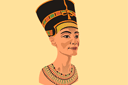 Нефертити бюст - египетские трафареты