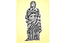 Женская статуя - трафареты города эфес
