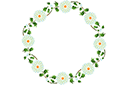 Кольцо из пышных ромашек - трафареты цветов