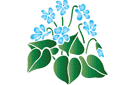 Синий подснежник - трафареты цветов