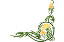 Желтый одуванчик - трафареты цветов