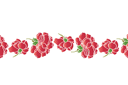 Бордюр из розовых бутонов - трафареты цветов розы