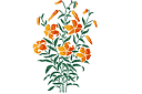 Букет лилий - трафареты цветов