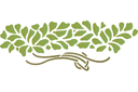 Зеленый мотив - трафареты травы и листьев