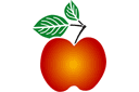 Яблоко 1 - трафареты фруктов