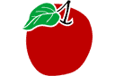 Яблоко 3 - трафареты фруктов