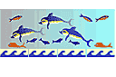 Дельфины с Крита (трафарет, малая картинка)