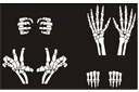 Руки скелетов (трафарет, малая картинка)