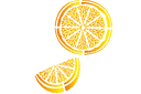Лимонные дольки - трафареты еды и посуды