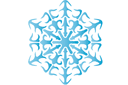 Снежинка XIX (трафарет, малая картинка)