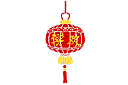 Китайский фонарь - восточные трафареты