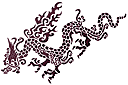 Атакующий дракон (трафарет, малая картинка)
