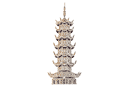 Большая пагода - восточные трафареты