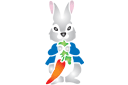 Кролик 1 (трафарет, малая картинка)