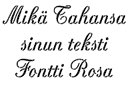 Рукописный шрифт Роза - текстовый трафарет
