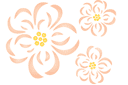 Три сакуры - трафареты цветов