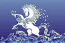 Морской конь (трафарет, малая картинка)