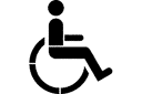 Инвалид - трафареты знаков и символов