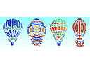 Воздушные шары (трафарет, малая картинка)