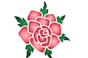 Цветок розы 1А - трафареты цветов розы