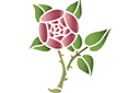 Круглая роза 4 - трафареты цветов розы