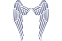 Крылья ангела 02 - небесные трафареты