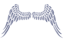 Крылья ангела 03 - небесные трафареты