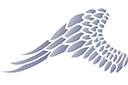 Крыло ангела 03 - небесные трафареты