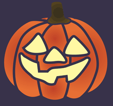 Тыква Хеллоуин 2 - трафарет для декора