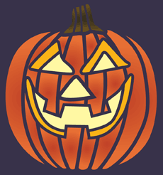 Тыква Хеллоуин 4 - трафарет для декора