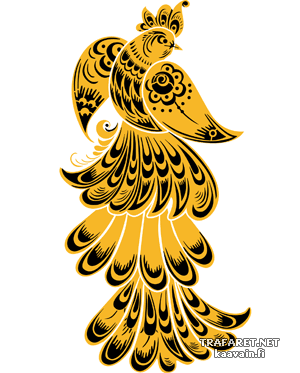 Хохломская жар-птица - трафарет для декора
