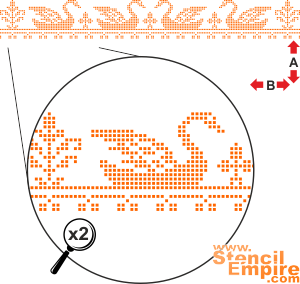 Трафарет Славянские лебеди