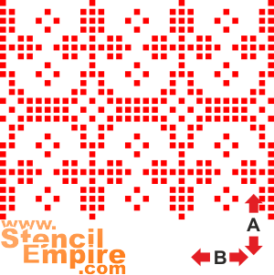 Трафарет Широкий славянский бордюр