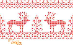 Трафарет Славянские олени