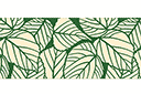 Бордюр из березовых листьев - трафареты растительных бордюров
