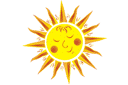 Солнышко (трафарет, малая картинка)