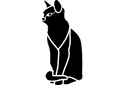 Черная кошка (трафарет, малая картинка)