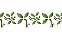 Листочки прованс - трафареты растительных бордюров