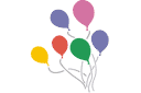 Воздушные шары (трафарет, малая картинка)